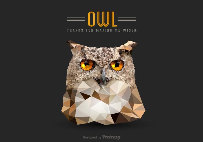 700x490 Free Vector Low Poly Owl Head