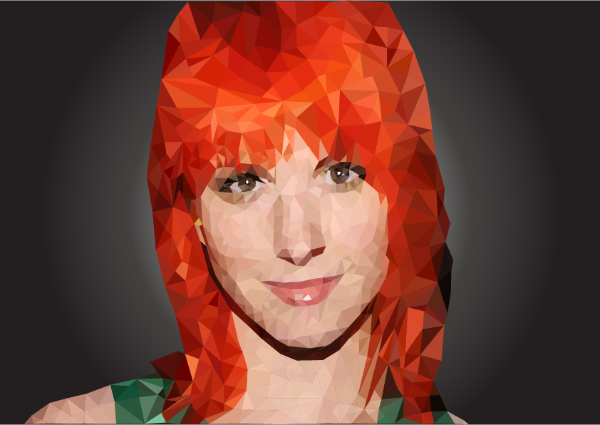 842x596 Hayley Williams Low Poly Vector Art By Banananonogs