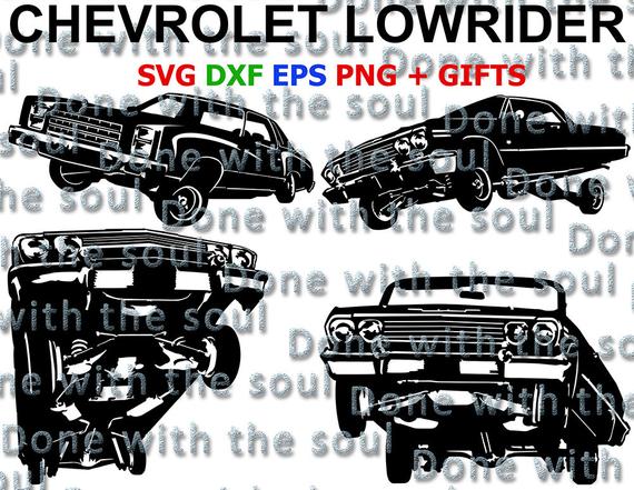 570x441 Lowrider Chevrolet Digital Low Rider Car Vector Chevy Etsy