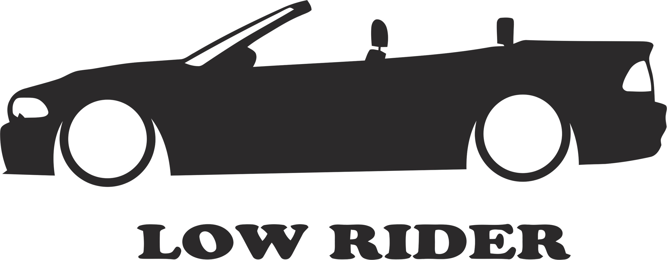 2560x998 Lowrider Sticker Free Vector Download