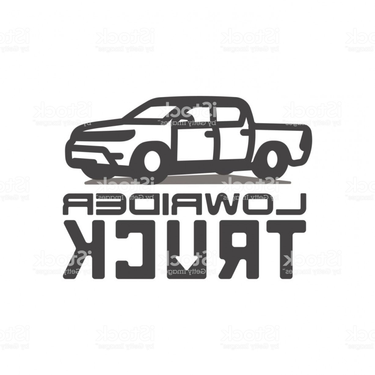 1228x1228 Pickup Truck Lowrider Logo Template Vector Illustration Gm