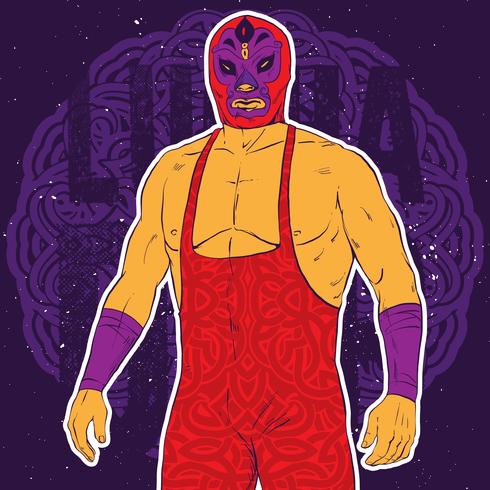 490x490 Luchador Pose Illustration