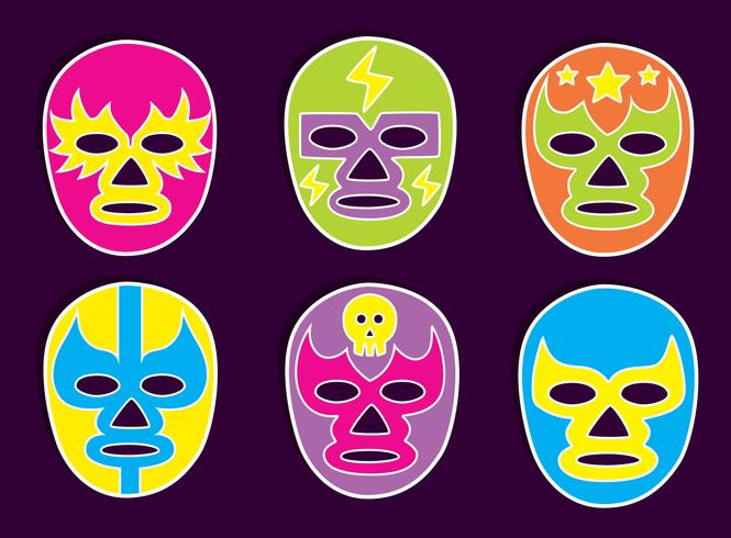 665x490 Mexican Wrestler Mask Vector