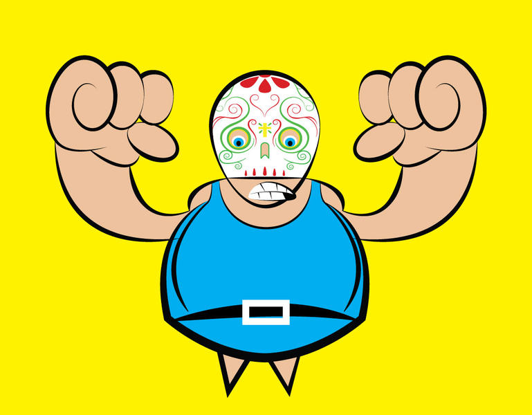 769x600 Sugar Skull Luchador Vector Free Vector Download In .ai, .eps