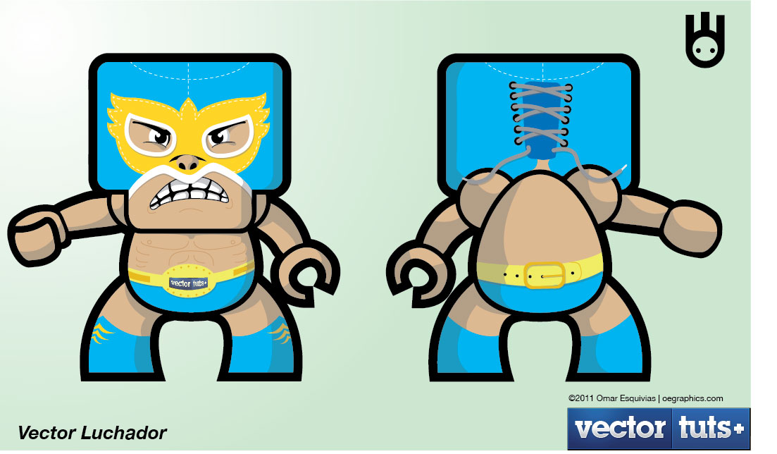 1103x644 Vector Luchador For Vectottuts By Superchivo