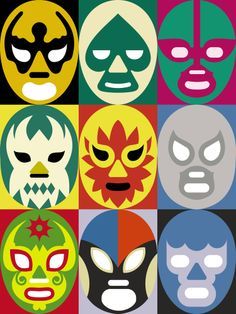236x314 Luchador Mask Vector