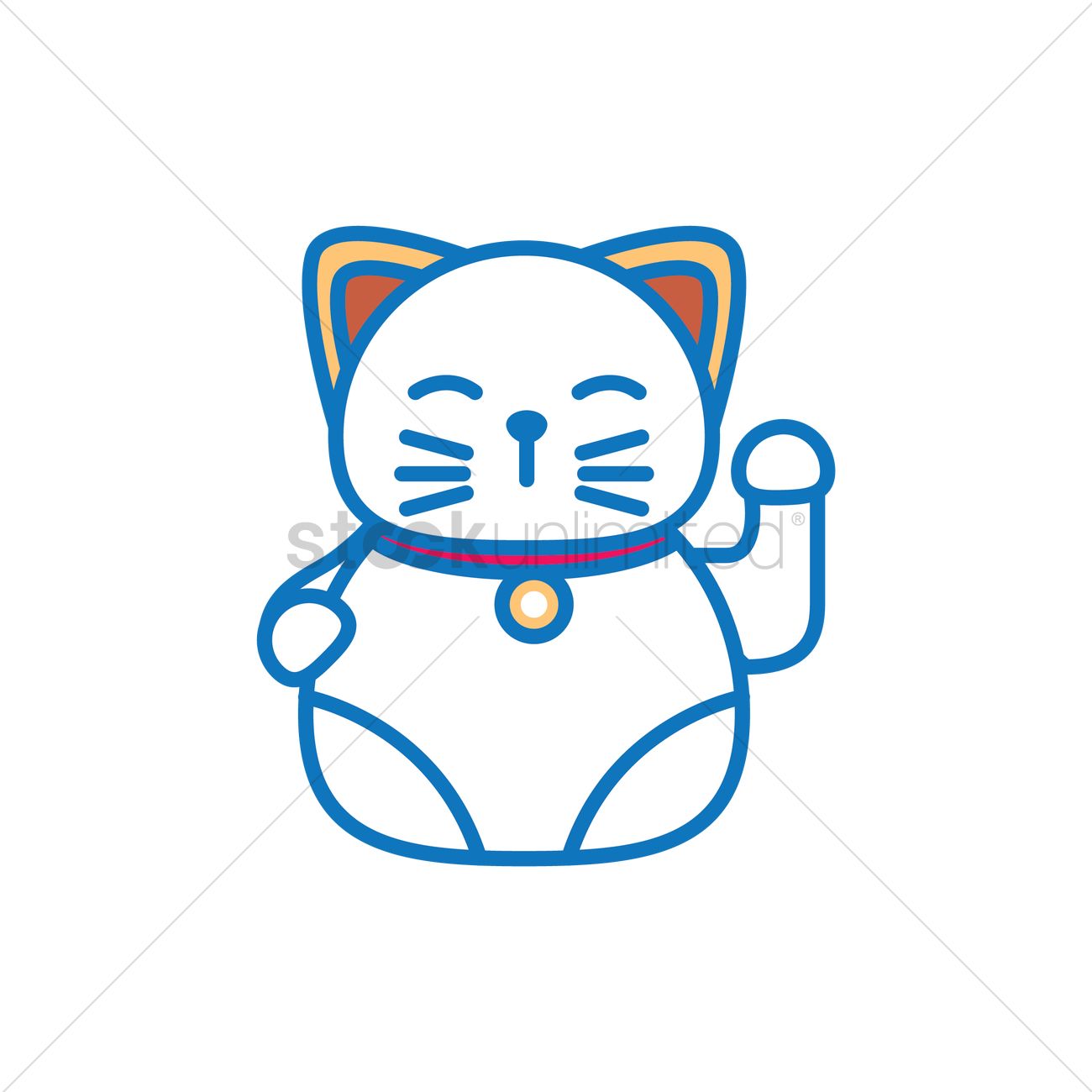1300x1300 Free Chinese Lucky Cat Vector Image