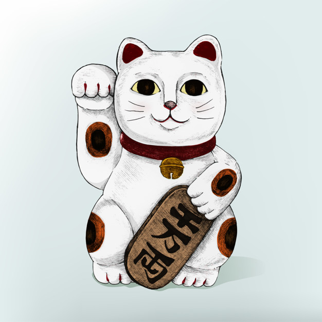 626x626 Illustration Of Japanese Lucky Cat Vector Premium Download
