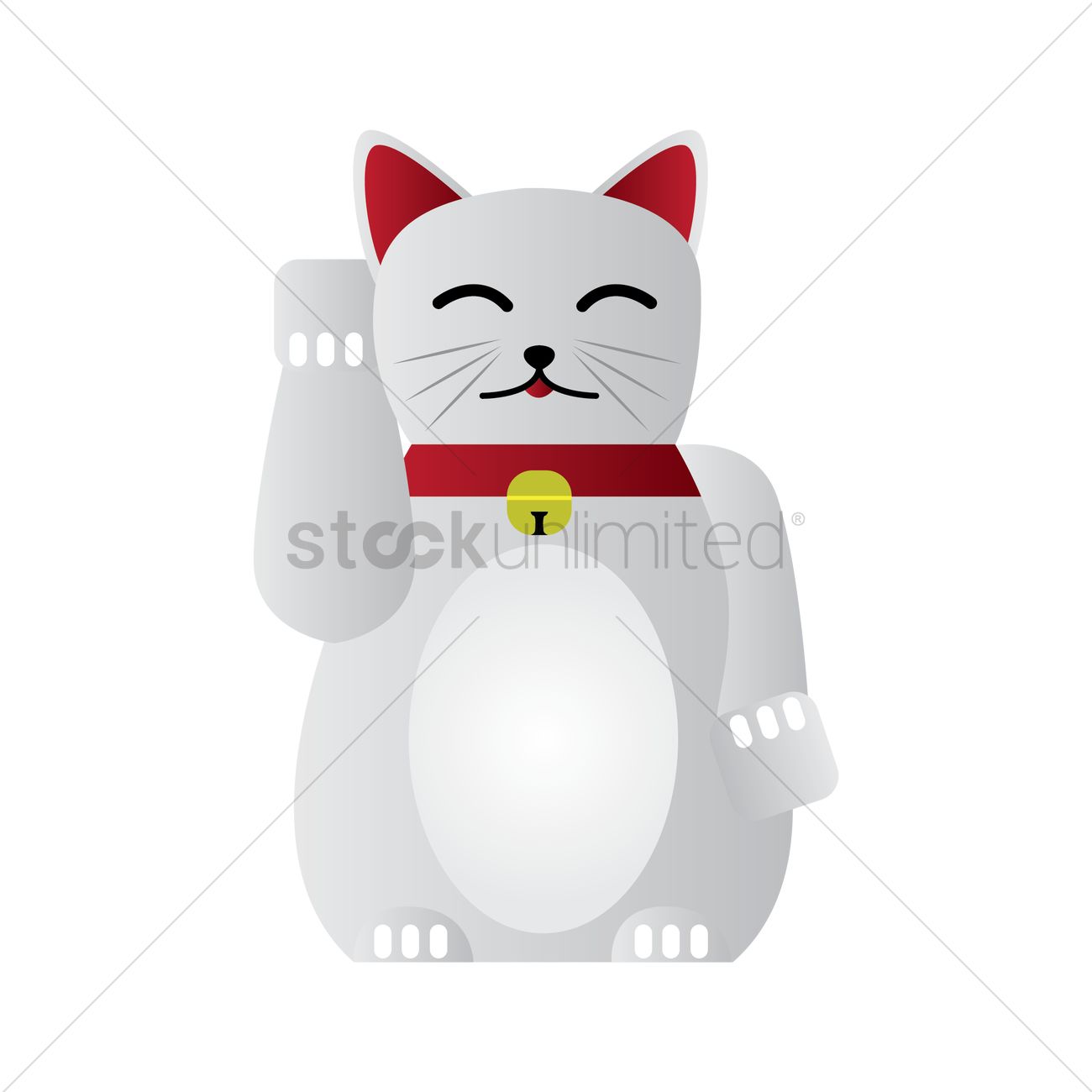 1300x1300 Lucky Cat Vector Image