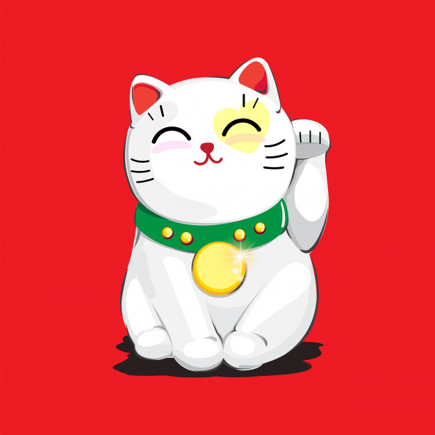 626x626 Super Lucky Cat Vector Premium Download
