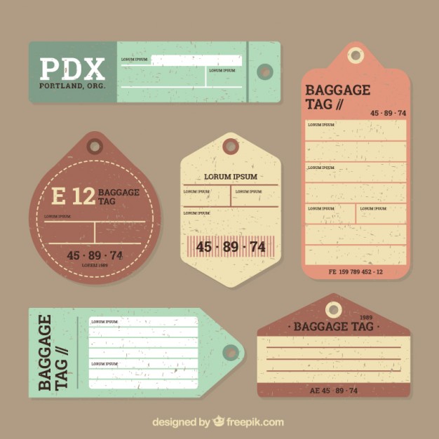 Luggage Tag Vector at GetDrawings | Free download