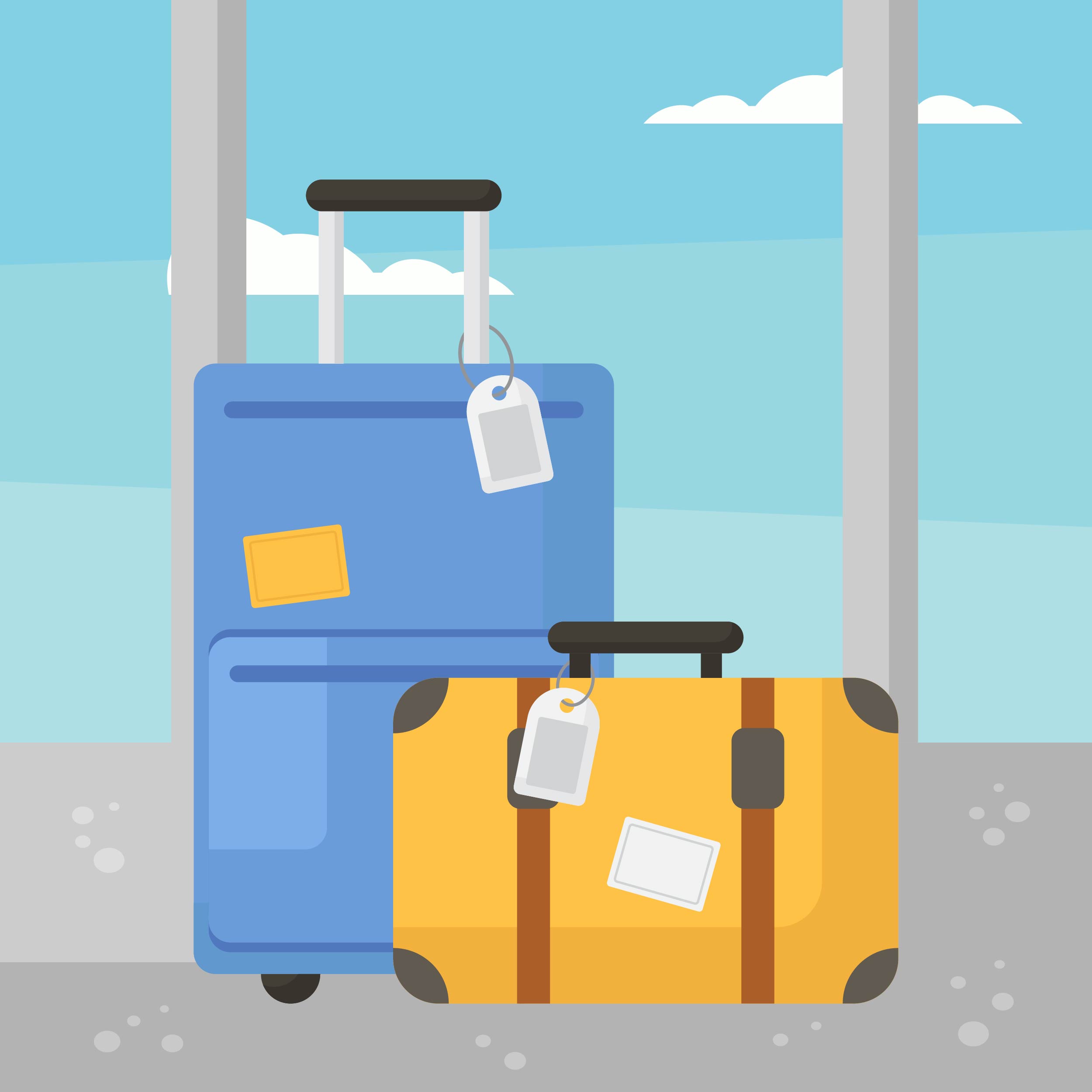 2500x2500 Luggage Tag Free Vector Art
