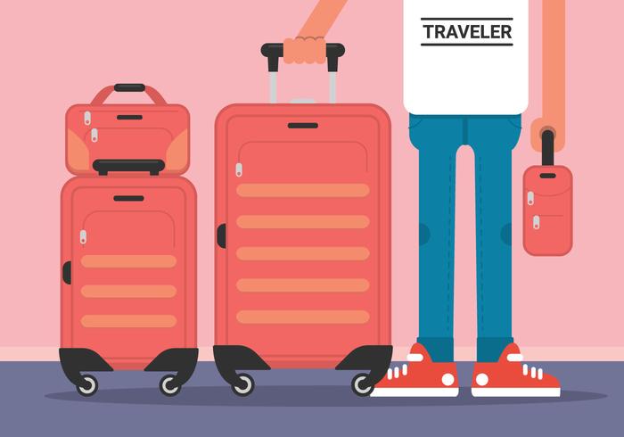 700x490 Luggage Vector Illustration