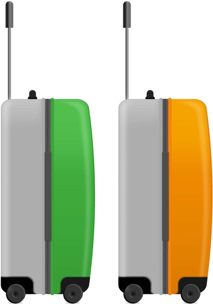 420x600 Luggage Vector Travel Bag Illustration Suitcase Free Vector In