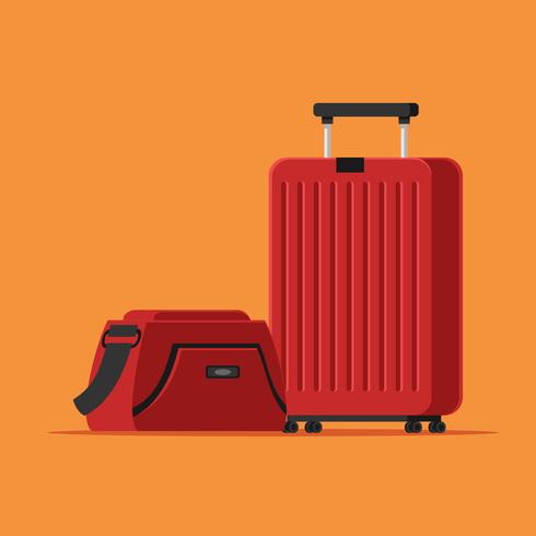 490x490 Red Luggage Vector