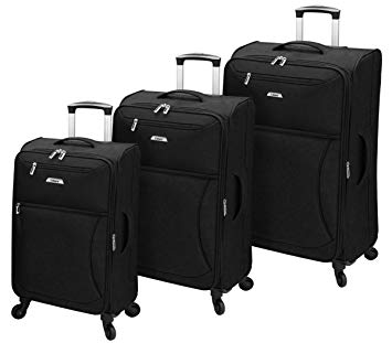 355x311 Leisure Luggage Vector Featherlights 3pc Set, Black
