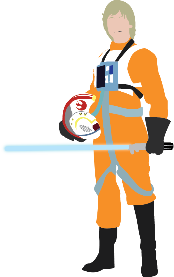 593x943 Luke Skywalker Vector By Deanwillphoenix