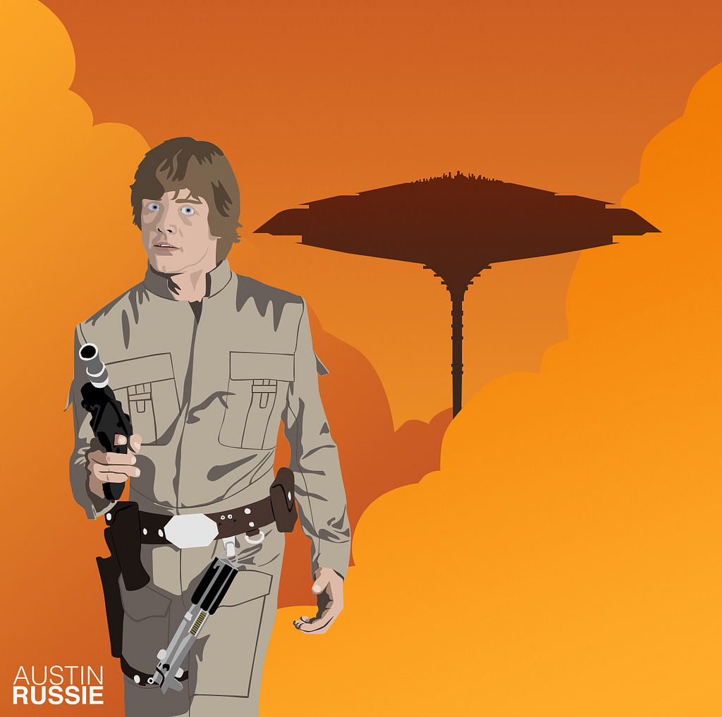 1024x1017 Bespin Luke Skywalker A Star Wars Piece That I Made Last