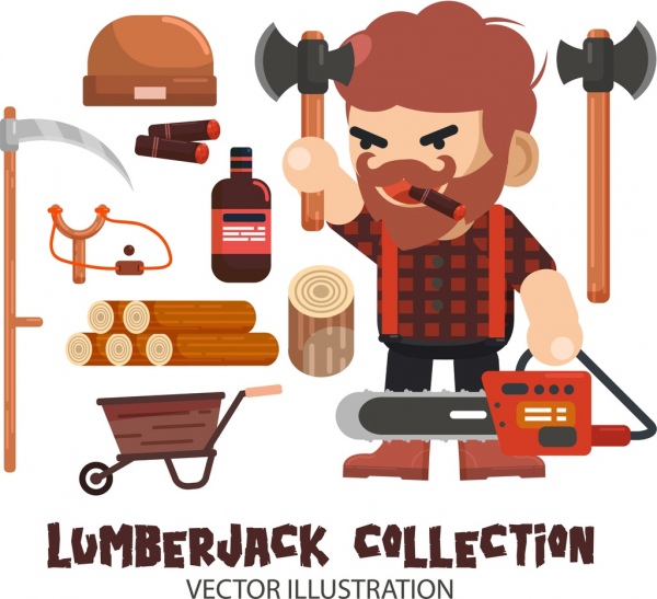 600x547 Lumberjack Vector Free Vector Download (5 Free Vector) For