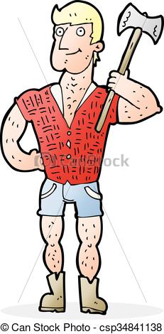 231x470 Cartoon Lumberjack.