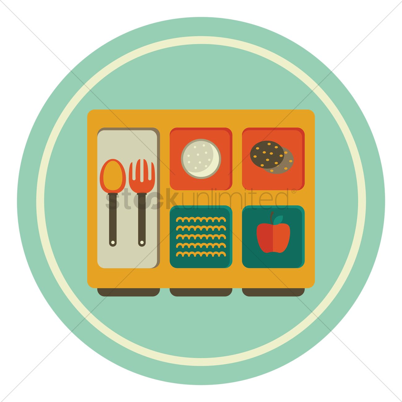 1300x1300 Lunch Box Vector Image