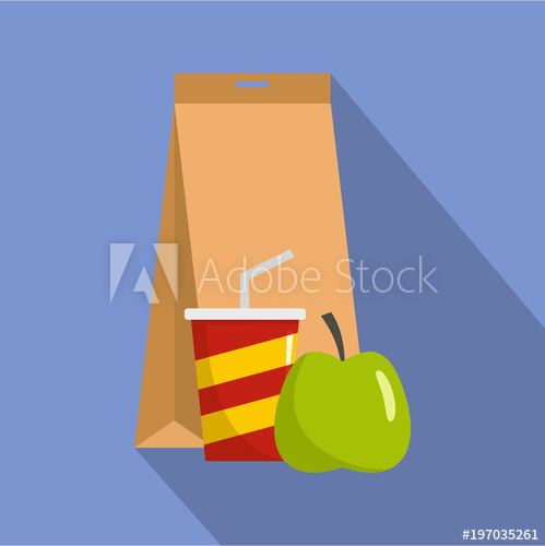 499x500 Packed Lunch Icon. Flat Illustration Of Packed Lunch Vector Icon