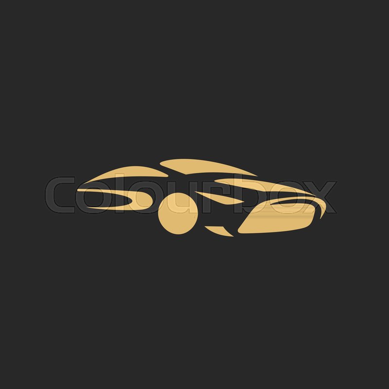 800x800 Minimal Logo Of Golden Luxury Design Of A Car Vector Illustration