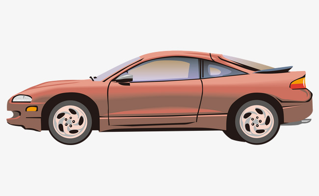 650x400 Vector Orange Cartoon Modern Luxury Car, Orange Vector, Cartoon