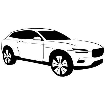 400x400 Free Luxury Black Amp White Volvo Xc Coupe Car Psd Files, Vectors