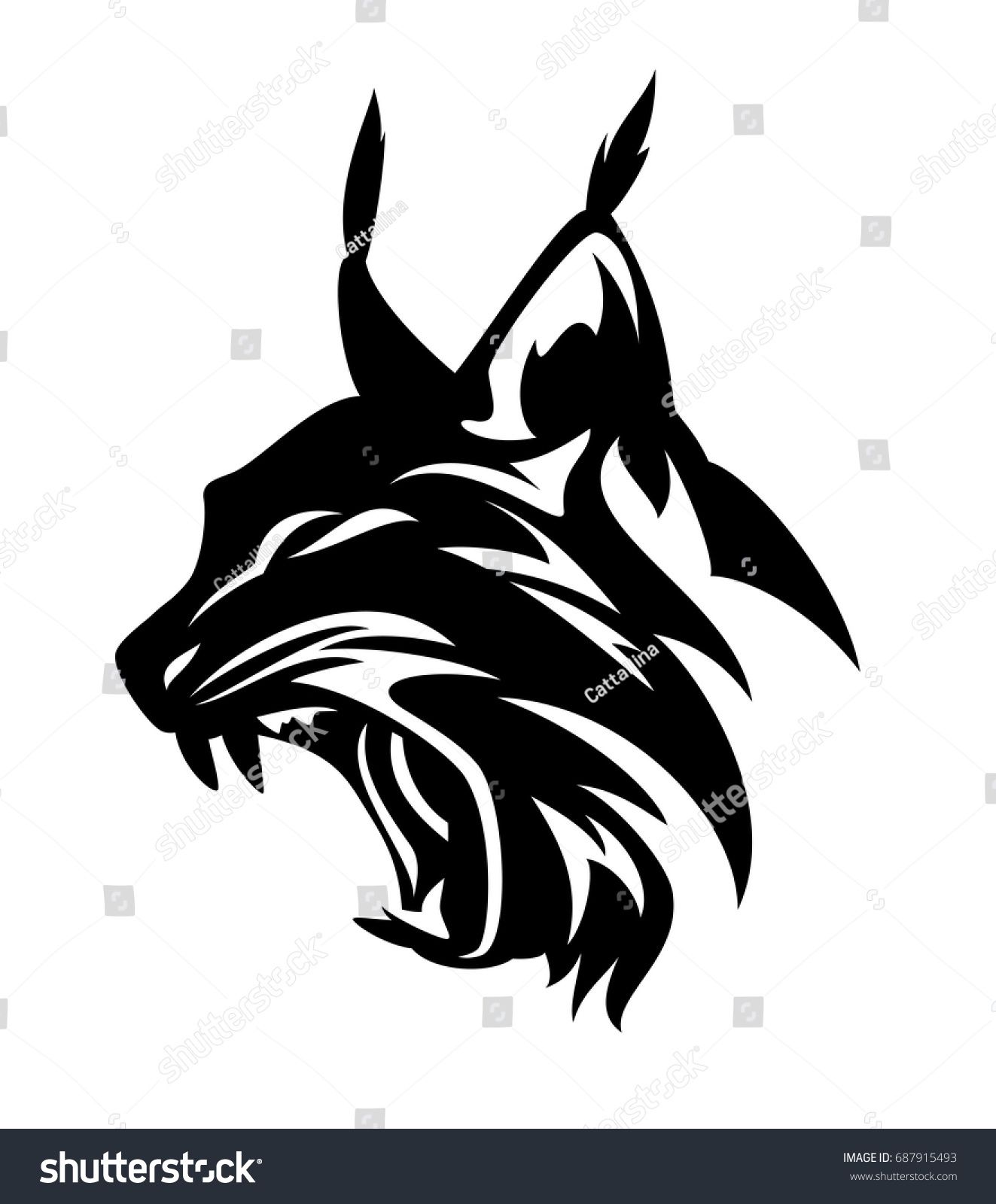 1323x1600 Angry Lynx Head