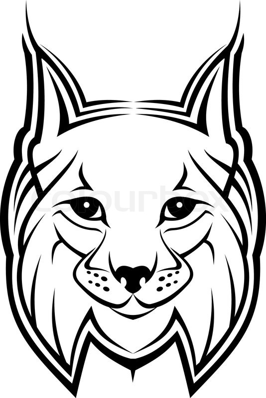 534x800 Head Of Lynx As A Mascot Isolated On White Stock Vector Colourbox
