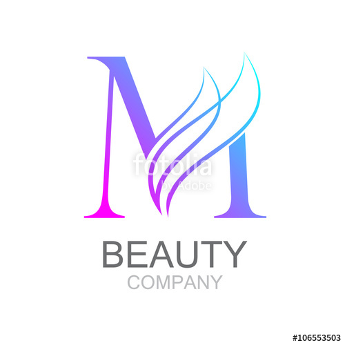 500x500 Abstract Letter M Logo Design Template With Beauty Industry And