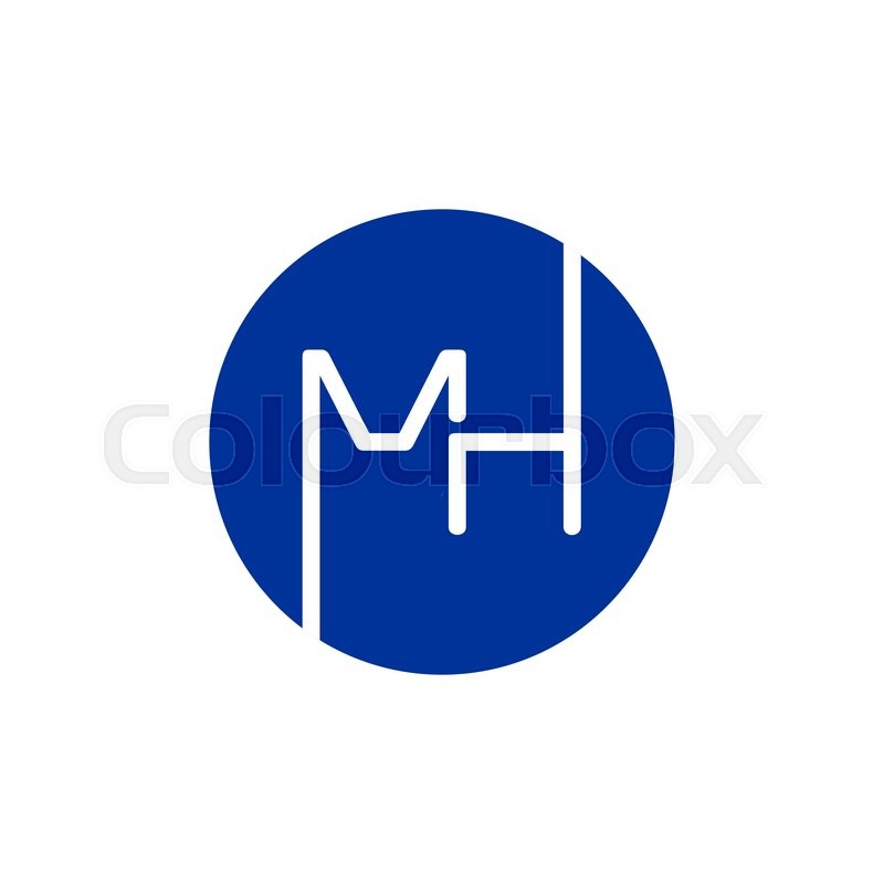 800x800 Letter M And H Logo Icon Design Template Elements. Stock Vector