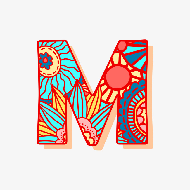 650x651 Pattern Letter M, Pattern Vector, Letter Vector, Pattern Png And