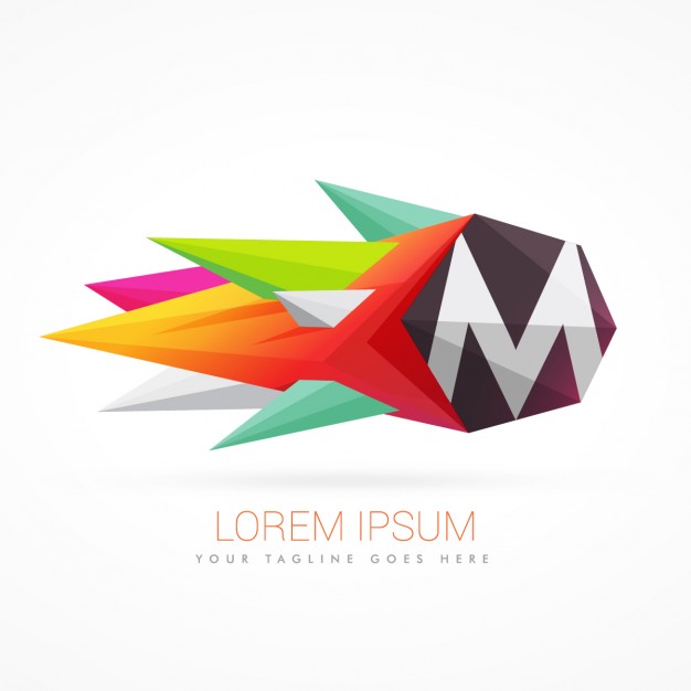 626x626 Colorful Abstract Logo With Letter M Vector Free Download