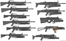 260x164 Download M16a1 Vector Clipart Assault Rifle M4 Carbine Firearm
