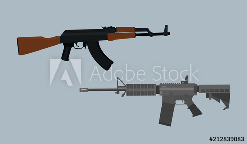 500x292 Compare Usa Vs Russian Ak Vs M4 Asssault Riffle Vector