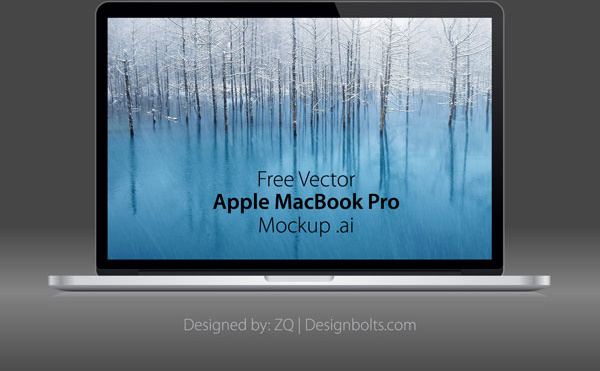 600x371 Free Vector Apple Macbook Pro Mockup Free Vector In Encapsulated