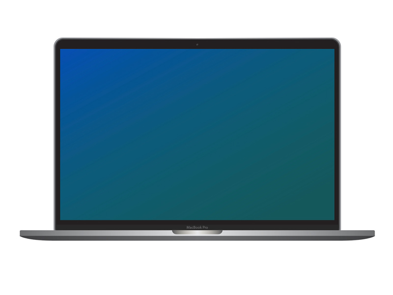 800x600 Macbook Pro Vector Mockup