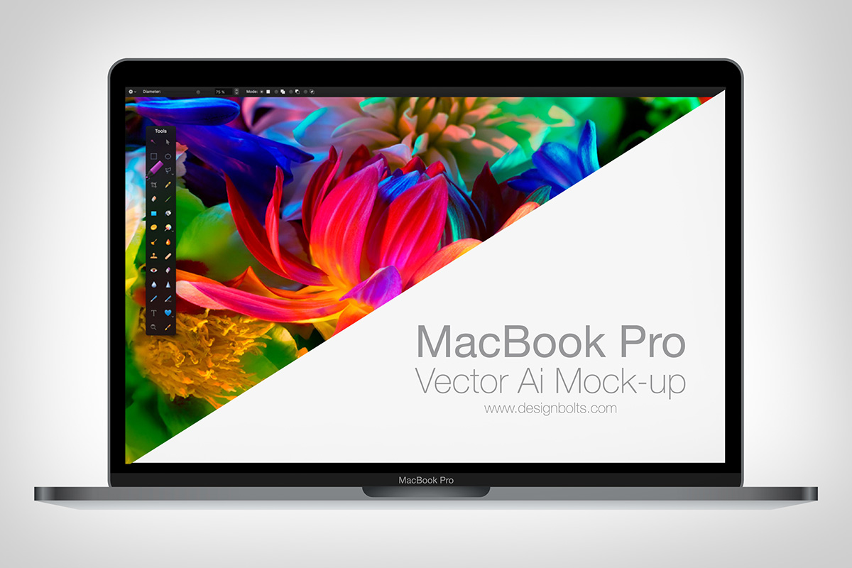 1200x800 Beautiful Realistic Apple Macbook Pro With Touch Bar Vector Ai