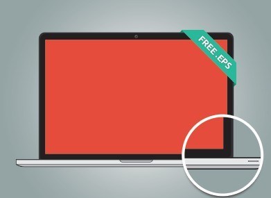 391x285 Free Flat Apple Macbook Pro Mockup Vector