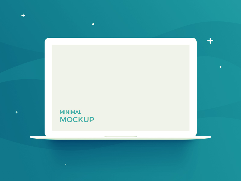 800x600 Free Minimalist Macbook Vector Mockup In Psd