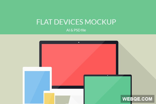 600x400 Free Flat Devices Imac, Ipad, Iphone, Macbook Vector Mockup Webqe