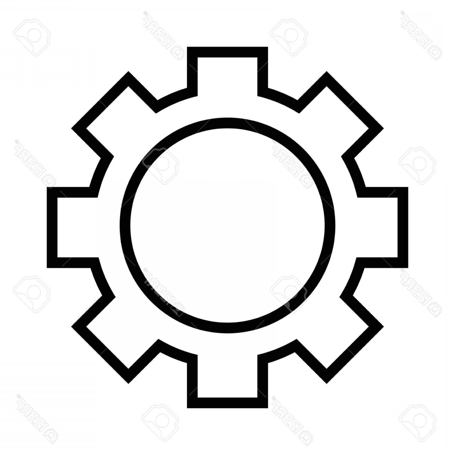 1560x1560 Photostock Vector Gear Object Machine Vector Icon Illustration