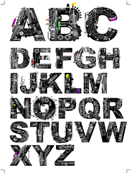 452x600 Theme Of The Letters Vector Machine Free Vector In Encapsulated