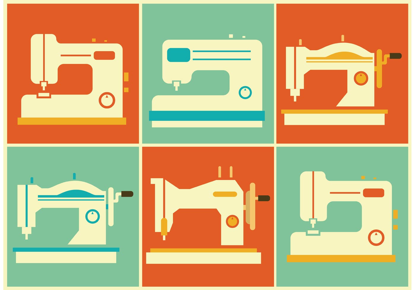 1400x980 Vintage Sewing Machine Free Vector Art