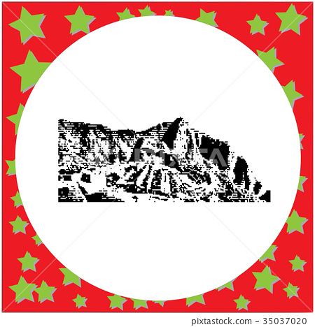 450x468 Black 8 Bit Machu Picchu In Peru Vector