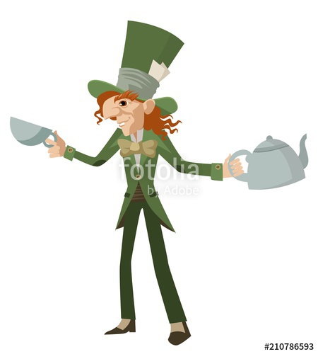 450x500 Mad Hatter With Teapot Stock Image And Royalty Free Vector Files