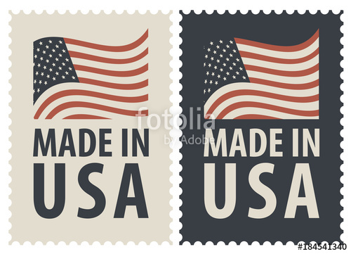 500x361 Set Of Two Postage Stamps With The Words Made In Usa And Image Of