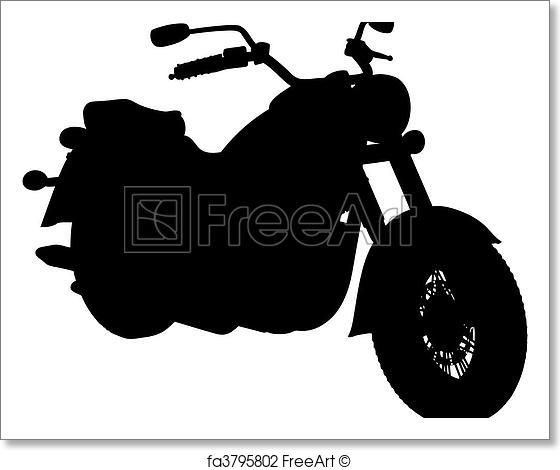 560x470 Free Art Print Of Motorbike (Vector). Motorbike Made In Vector